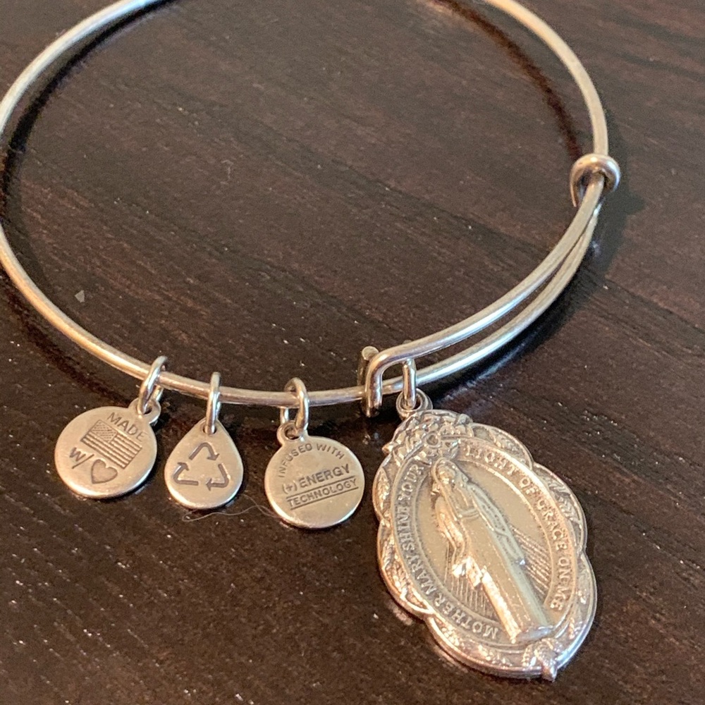 Alex and Ani “Mary” charm bracelet.